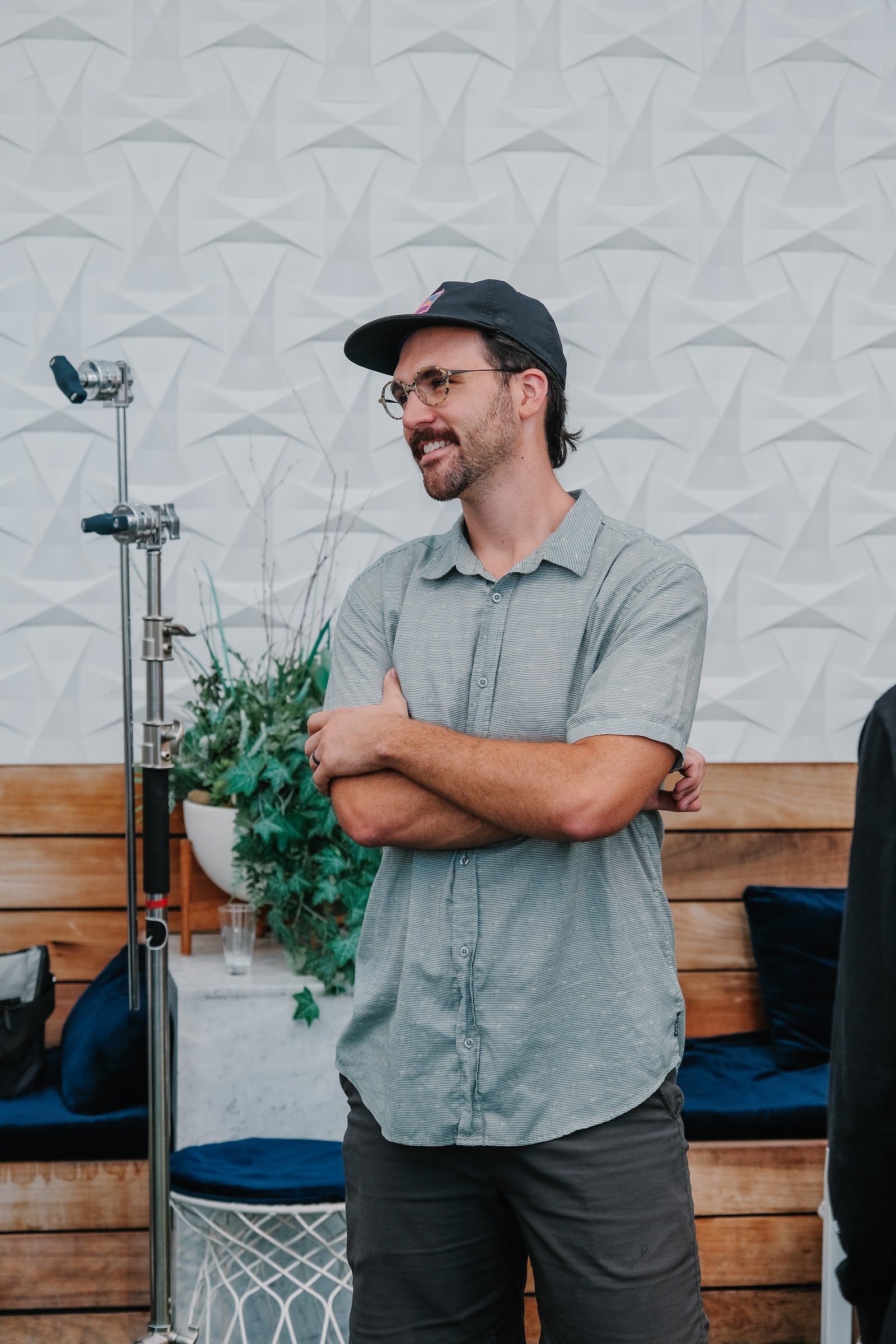Zack Millsaps directing on set